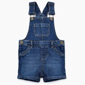 Baby Gap Girls 18-24M Denim Short Overalls Adjustable Straps